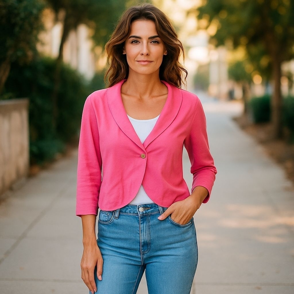 Levi's Pink Cropped Cardigan Sweater